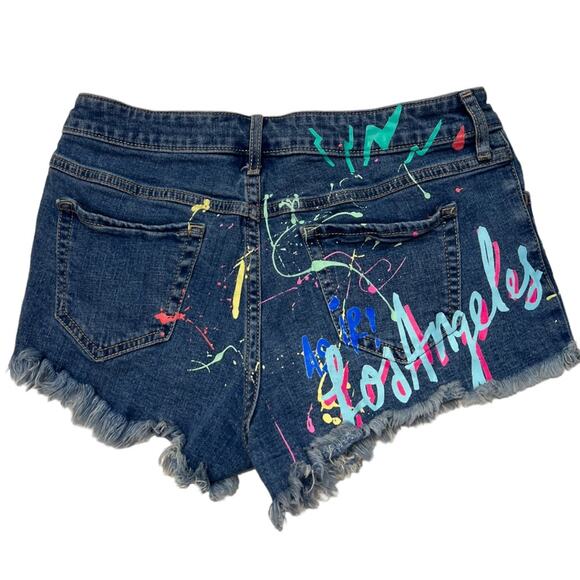 HOLLISTER Low-Rise Short-Short Splatter Shorts - Picture 5 of 8